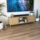 160cm Ribbed Natural Entertainment Unit - Mekamart Australia