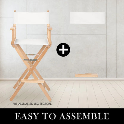 Director Movie Folding Tall Chair 76cm Beech WOOD HUMOR - Mekamart Australia