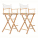 2X Director Movie Folding Tall Chair 76cm Beech WOOD HUMOR - Mekamart Australia