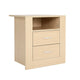 Bedside Table Side Storage Cabinet Nightstand Bedroom 2 Drawer 1 Shelf ZURI OAK - Mekamart Australia