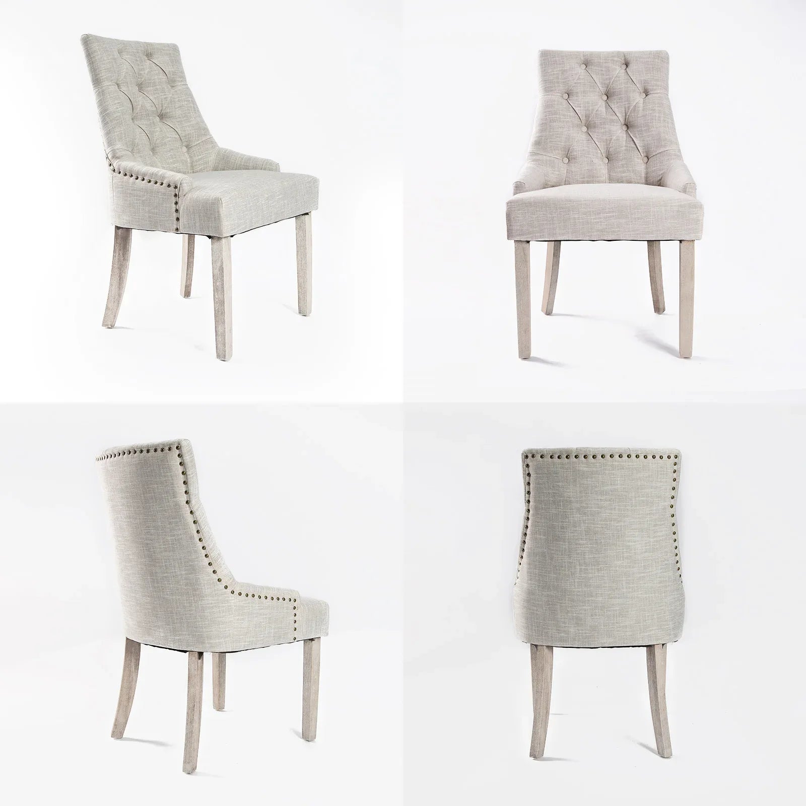 4X French Provincial Dining Chair Oak Leg AMOUR CREAM - Mekamart Australia
