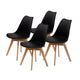 4X Retro Dining Cafe Chair Padded Seat BLACK - Mekamart Australia