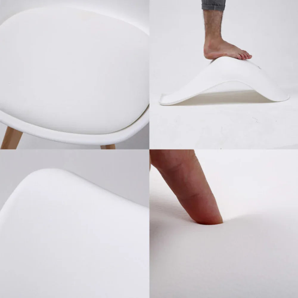 4X Retro Dining Cafe Chair Padded Seat WHITE - Mekamart Australia