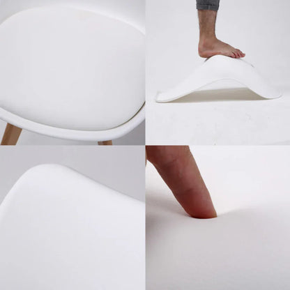 4X Retro Dining Cafe Chair Padded Seat WHITE - Mekamart Australia