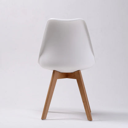 4X Retro Dining Cafe Chair Padded Seat WHITE - Mekamart Australia