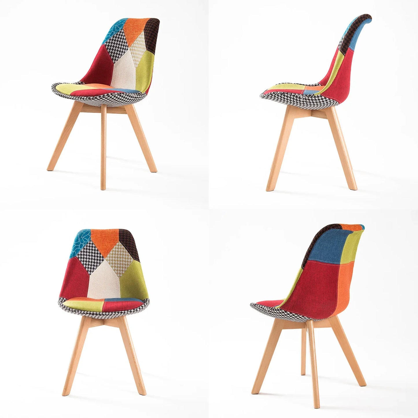 2X Retro Dining Cafe Chair Padded Seat MULTI COLOUR - Mekamart Australia