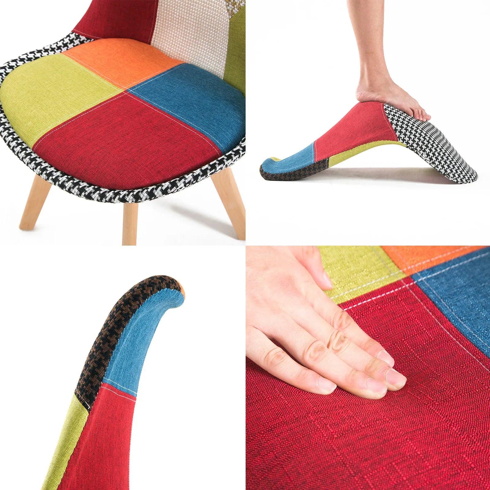2X Retro Dining Cafe Chair Padded Seat MULTI COLOUR - Mekamart Australia