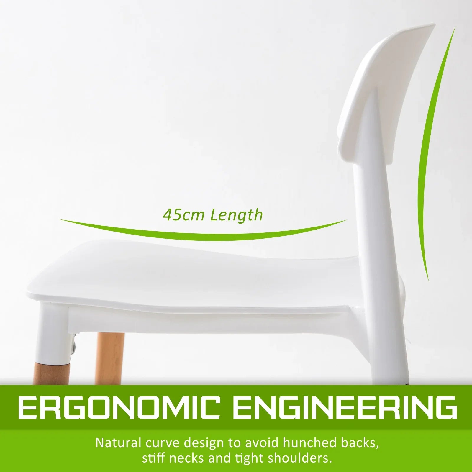 2X Retro Belloch Stackable Dining Cafe Chair WHITE - Mekamart Australia