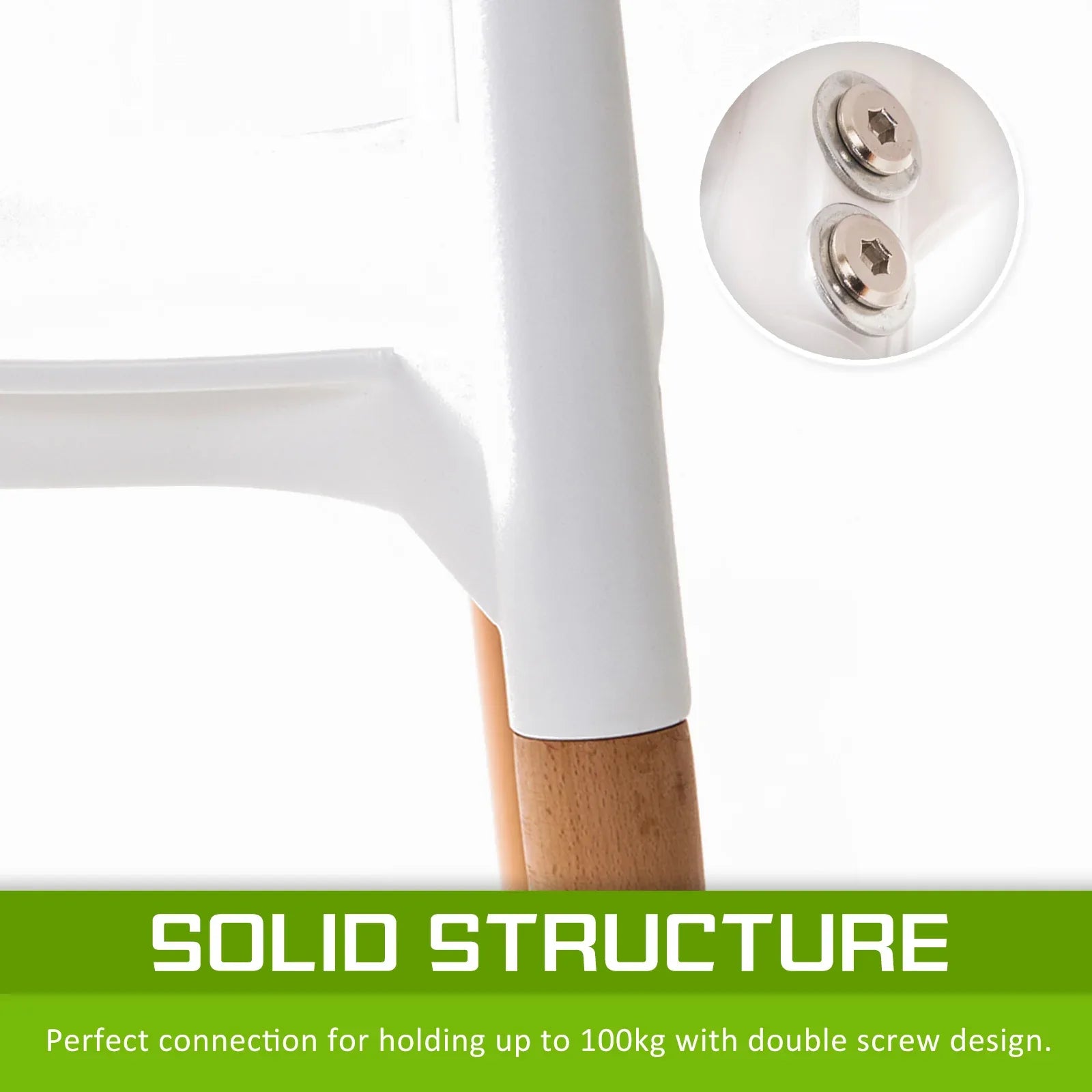 2X Retro Belloch Stackable Dining Cafe Chair WHITE - Mekamart Australia