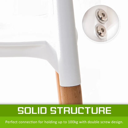 2X Retro Belloch Stackable Dining Cafe Chair WHITE - Mekamart Australia