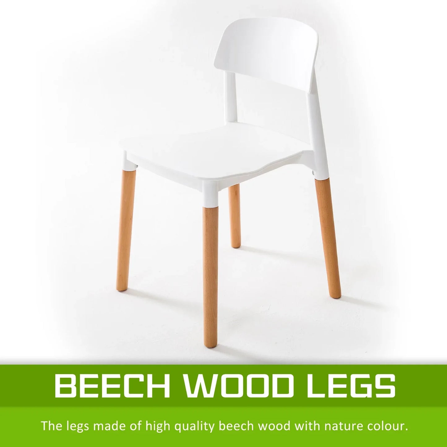 2X Retro Belloch Stackable Dining Cafe Chair WHITE - Mekamart Australia