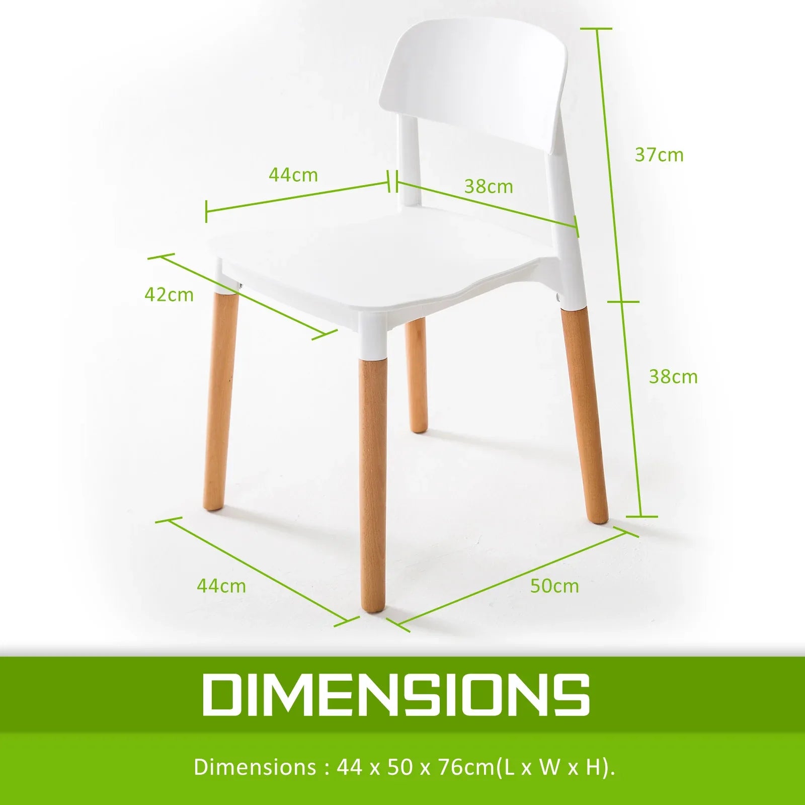 2X Retro Belloch Stackable Dining Cafe Chair WHITE - Mekamart Australia