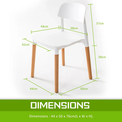 2X Retro Belloch Stackable Dining Cafe Chair WHITE - Mekamart Australia