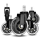5X 3'' Rollerblade Style Wheels Office Chair Casters - Slient Smooth, 11x22mm Stem - Mekamart Australia