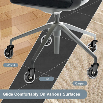 5X 3'' Rollerblade Style Wheels Office Chair Casters - Slient Smooth, 11x22mm Stem - Mekamart Australia