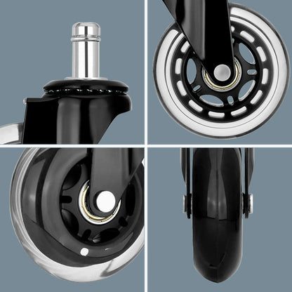 5X 3'' Rollerblade Style Wheels Office Chair Casters - Slient Smooth, 11x22mm Stem - Mekamart Australia