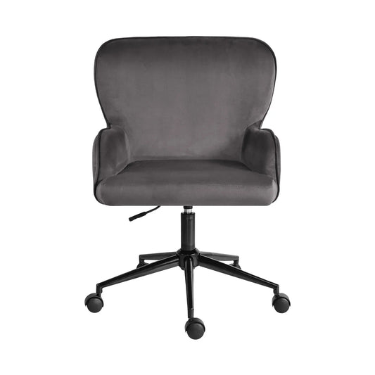 Desk Armchair - Home Office Swivel Chair Adjustable Height Seat PLUME GREY - Mekamart Australia