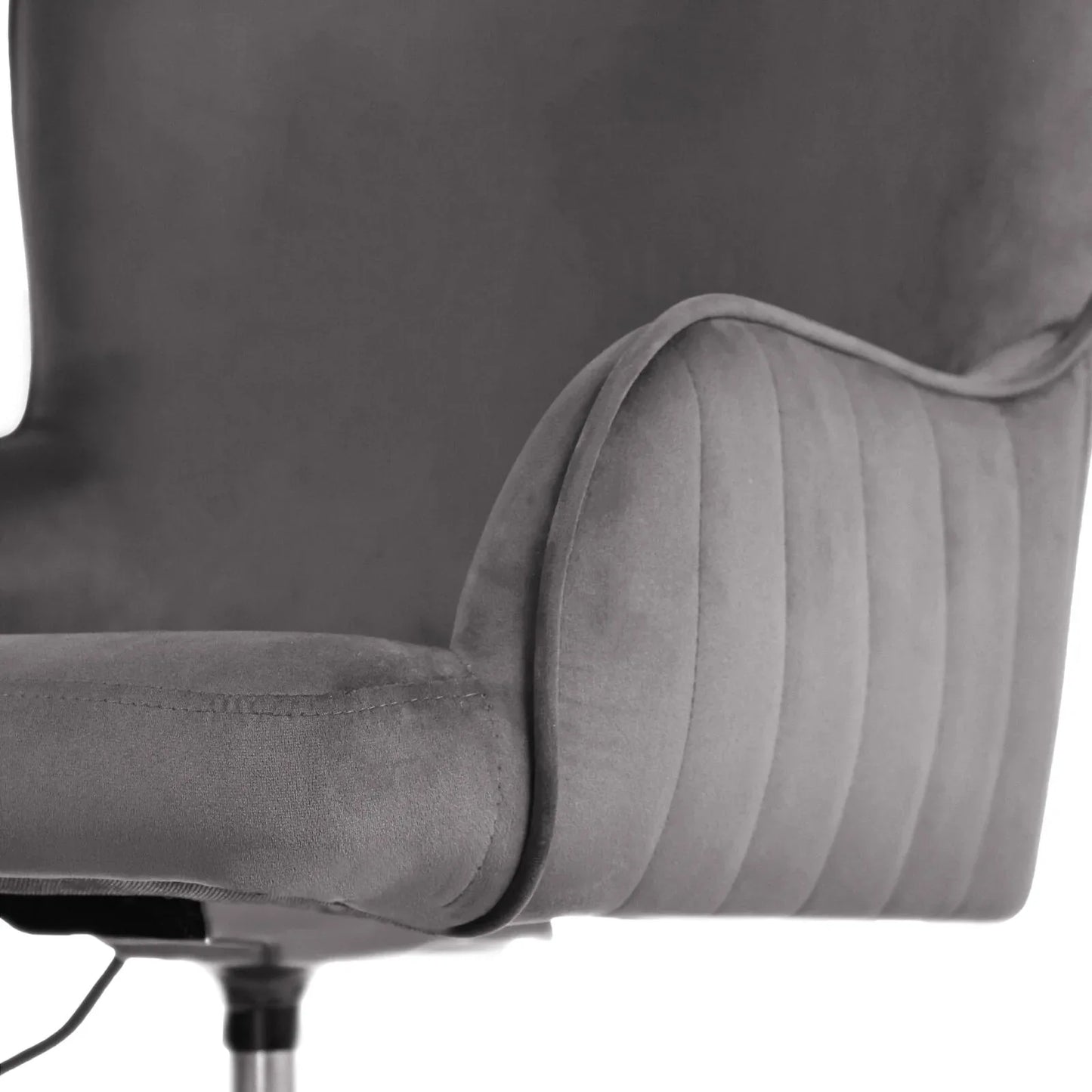 Desk Armchair - Home Office Swivel Chair Adjustable Height Seat PLUME GREY - Mekamart Australia