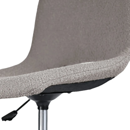 2 Set Office Desk Chair - Loop Yarn Fabric Home Swivel Chair Cut-Out Seat HALO GREY - Mekamart Australia