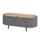Coffee Table Storage Ottoman - Velvet Padded Blanket Box Bench IRENE GREY - Mekamart Australia