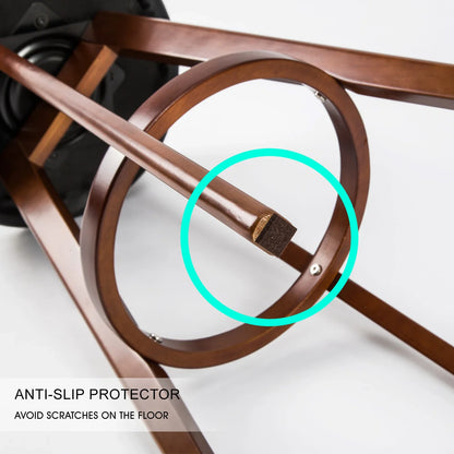 4X Wooden Bar Stool Dining Chair Leather LEILA 72cm BLACK BROWN - Mekamart Australia