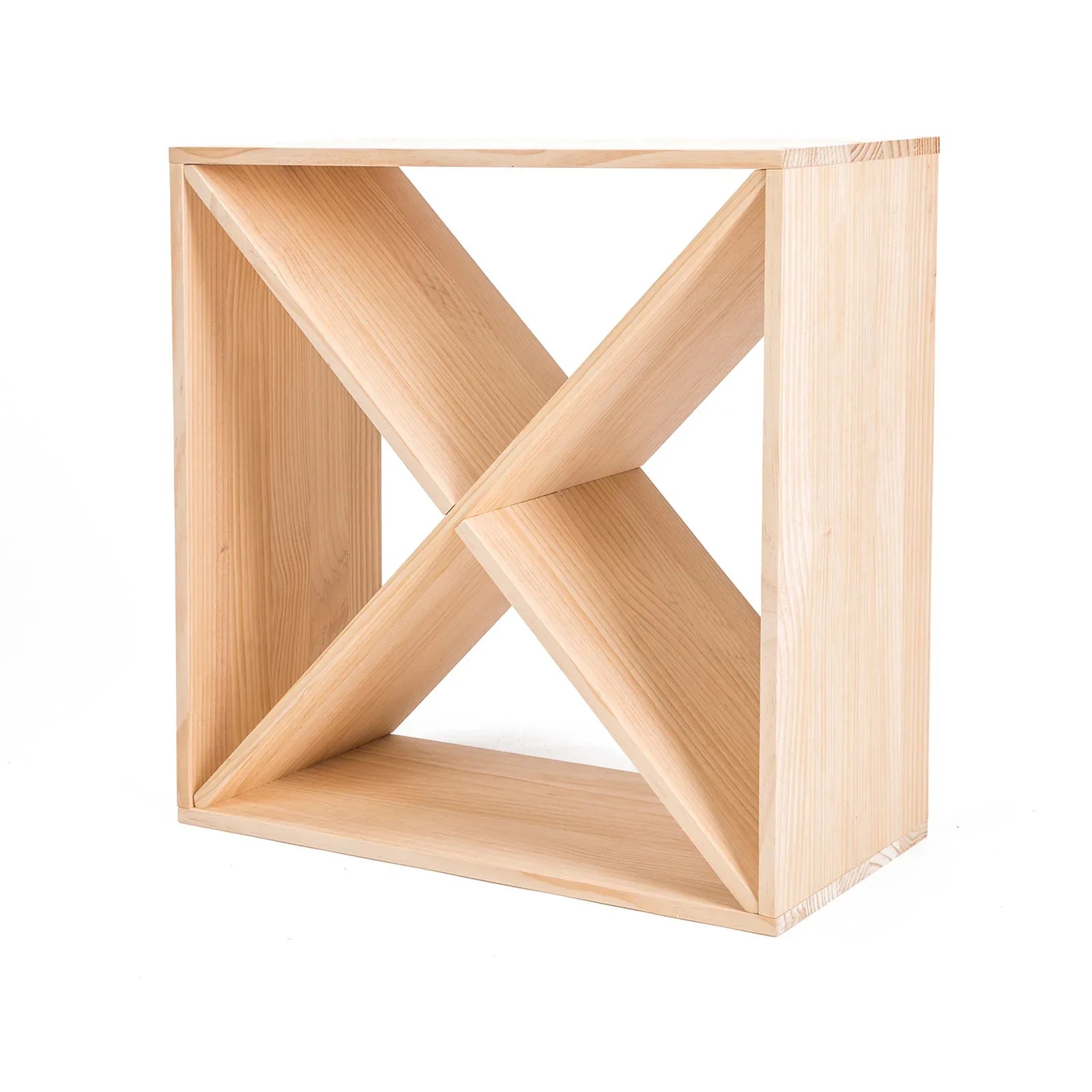 Timber Criss Cross Wine Rack Storage Cellar Organiser 24 Bottle - Mekamart Australia