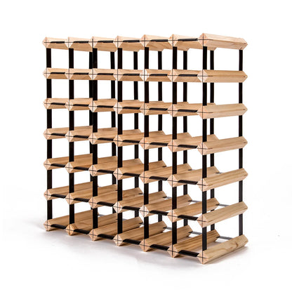 Timber Wine Rack Storage Cellar Organiser 42 Bottle - Mekamart Australia
