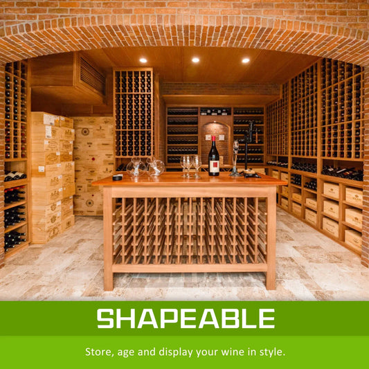 Timber Wine Rack Storage Cellar Organiser 42 Bottle - Mekamart Australia