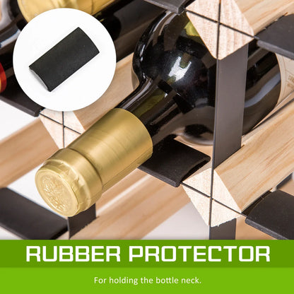 Timber Wine Rack Storage Cellar Organiser 42 Bottle - Mekamart Australia
