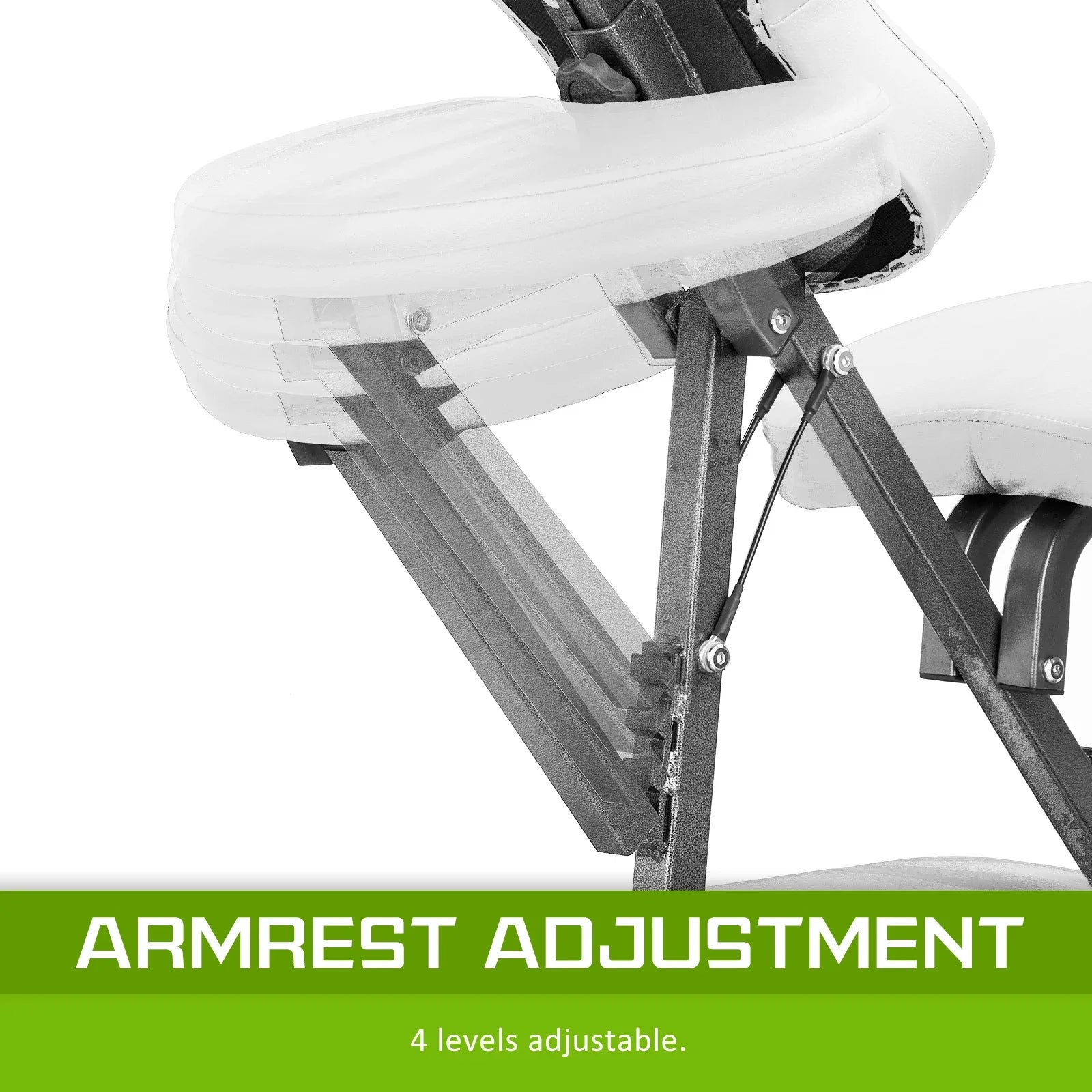 Aluminium Portable Beauty Massage Foldable Chair Table WHITE - Mekamart Australia