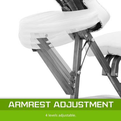 Aluminium Portable Beauty Massage Foldable Chair Table WHITE - Mekamart Australia