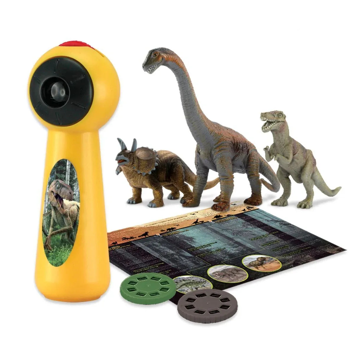 Dinosaur Projector and 3 Toy Figures Play Set - Kids STEM Learning Set - Mekamart Australia