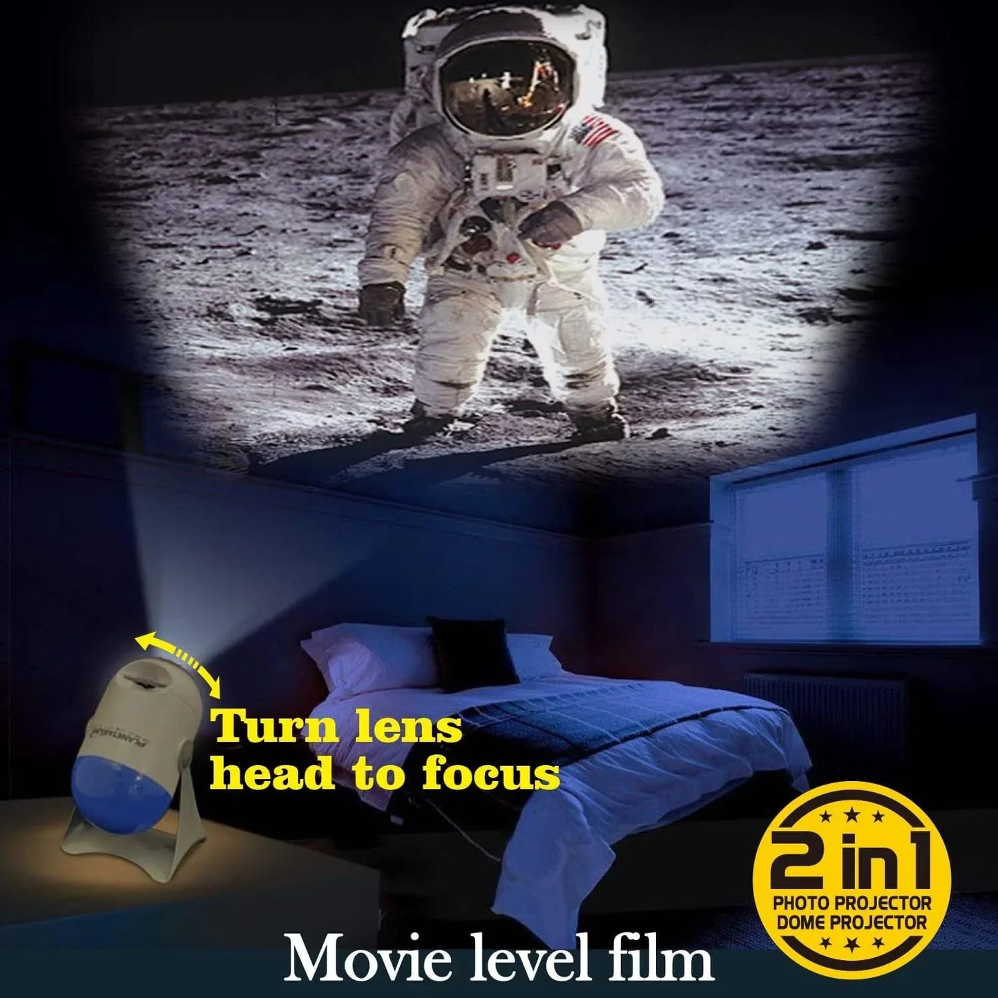 Planetarium Dome Projector - STEM Toy Space Planet Zodiac Moon Galaxy Night Lights - Mekamart Australia
