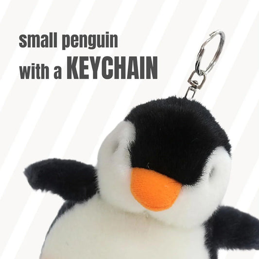 2X Plush Penguin Keychain Or Doll With Sound Activation BLACK - Mekamart Australia