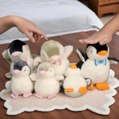 2X Plush Penguin Keychain Or Doll With Sound Activation GREY - Mekamart Australia