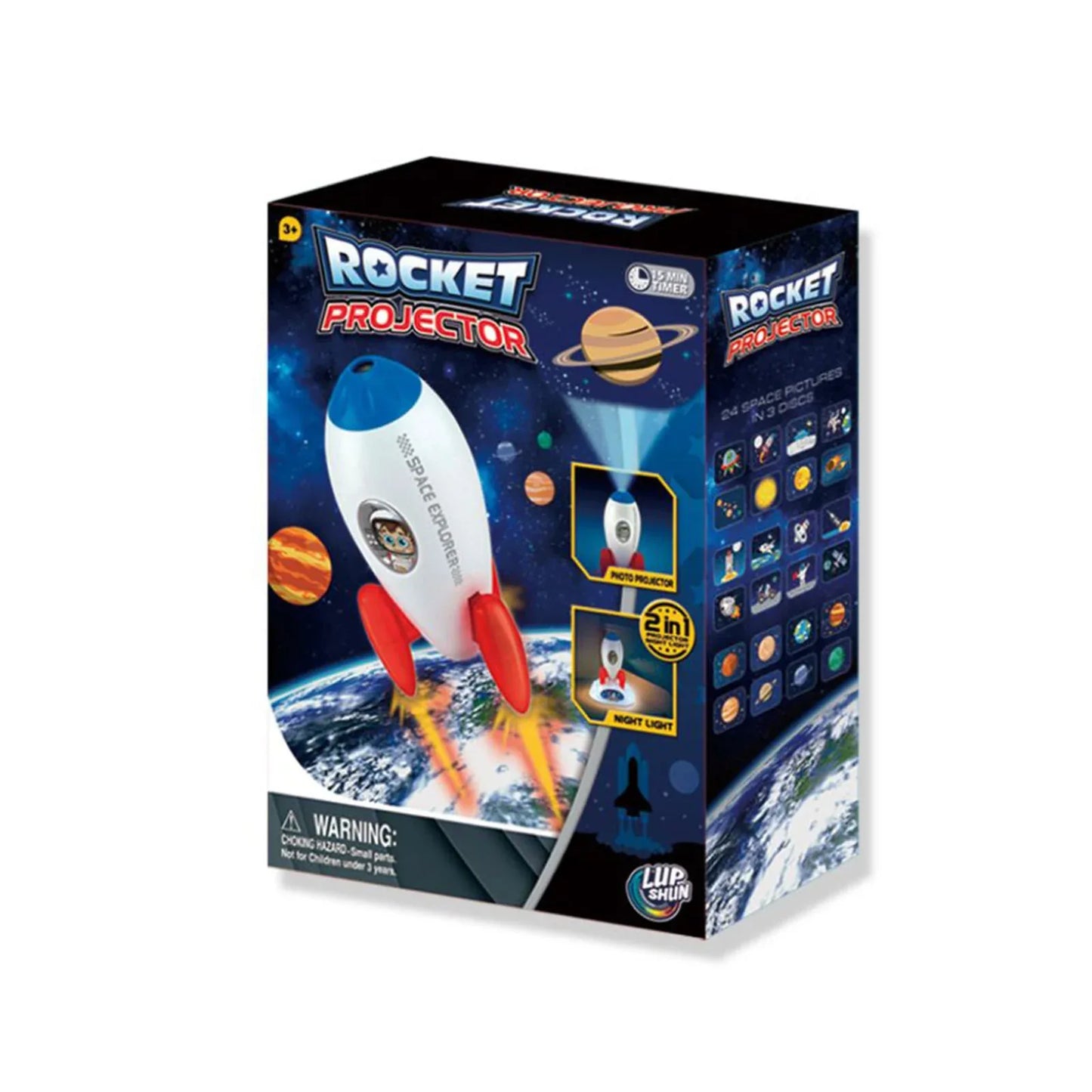 Rocket Projector Night Light Kids STEM Toy - Outer Space Planet - Mekamart Australia