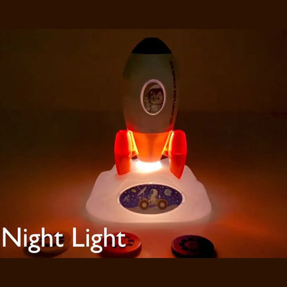 Rocket Projector Night Light Kids STEM Toy - Outer Space Planet - Mekamart Australia