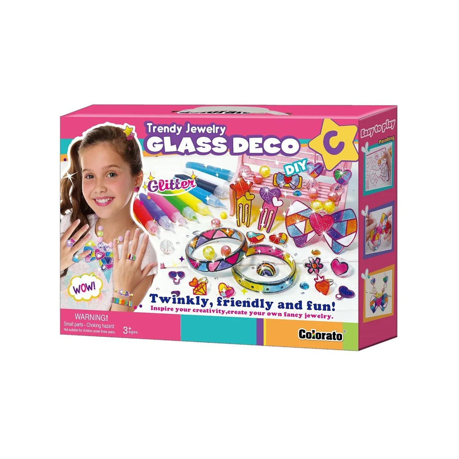 Colorato Trendy Jewellery Glass Art Deco - DIY Craft Kit for Kids Painting Set - Mekamart Australia