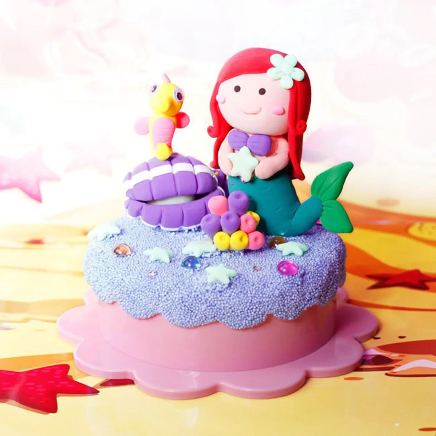 Colorato Mermaid Glow Set - Glow-in-the-Dark Super Clay DIY Craft Kit for Kids - Mekamart Australia