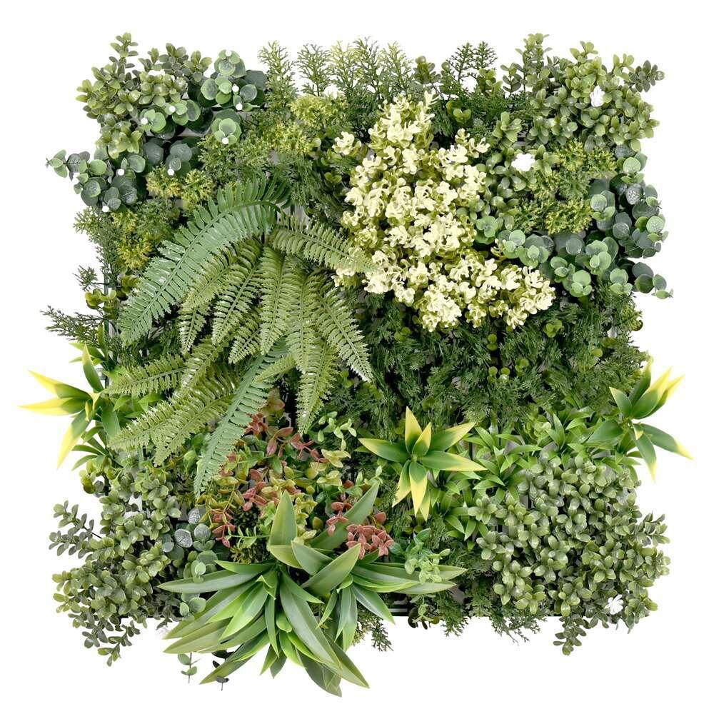 YES4HOMES 12 Artificial Plant Wall Grass Panels Vertical Garden Foliage Tile Fence 50X50 CM - Mekamart Australia