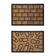 YES4HOMES 2 x Front Door Entryway Doormat Cursive Natural Coconut Coir Floor Mat Outdoor