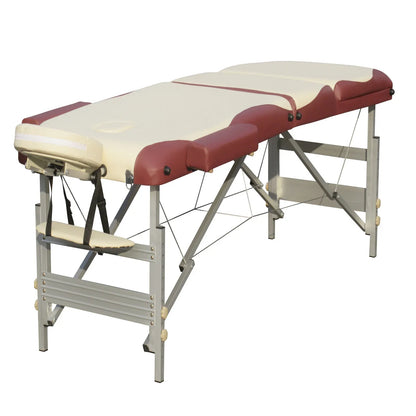 YES4HOMES 3 Fold 5 cm Thickness Foam Portable Aluminium Massage Table Massage Bed Beauty Therapy - Mekamart Australia