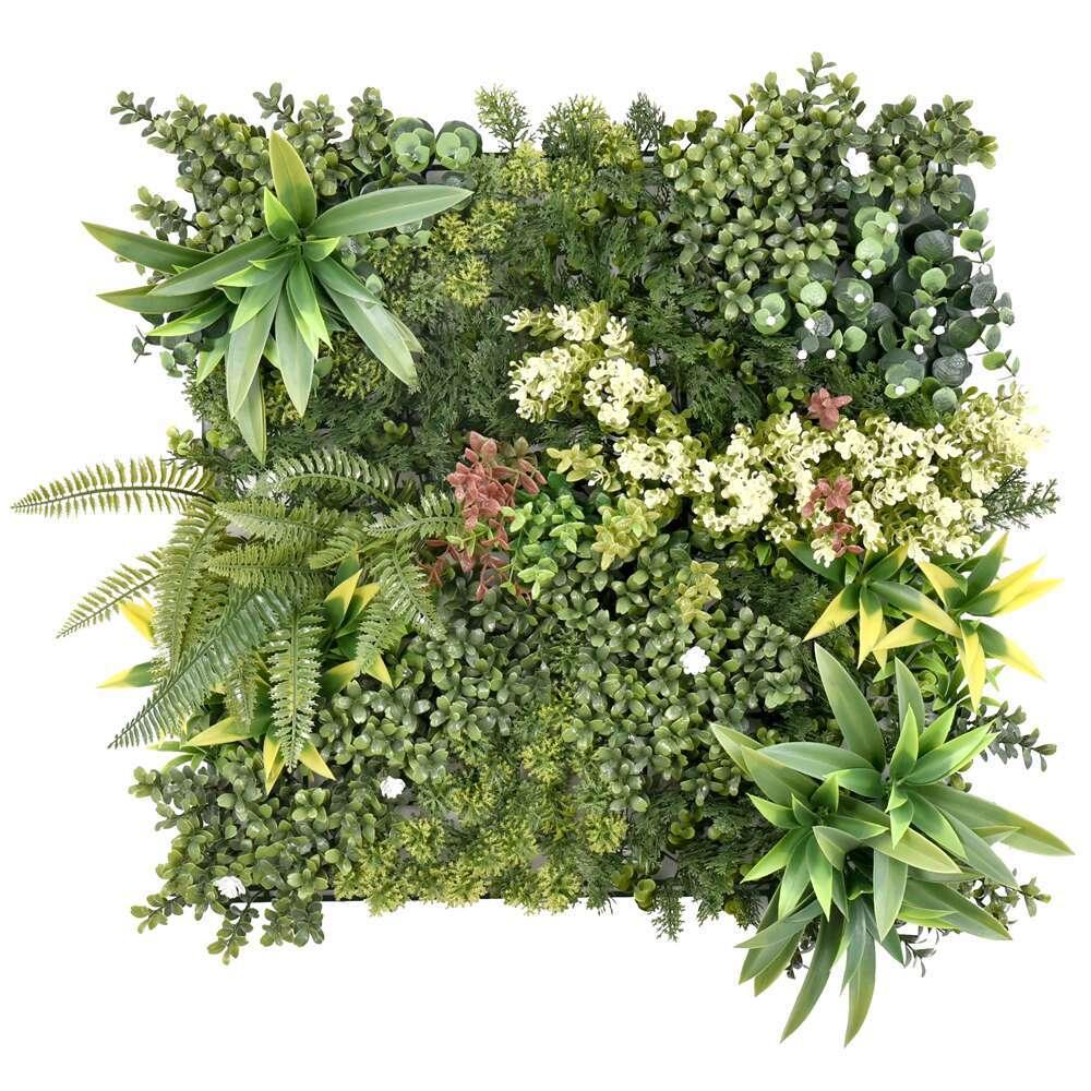 YES4HOMES 4 Artificial Plant Wall Grass Panels Vertical Garden Foliage Tile Fence 50X50 CM - Mekamart Australia