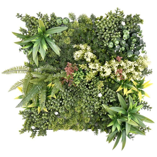 YES4HOMES 4 Artificial Plant Wall Grass Panels Vertical Garden Foliage Tile Fence 50X50 CM - Mekamart Australia