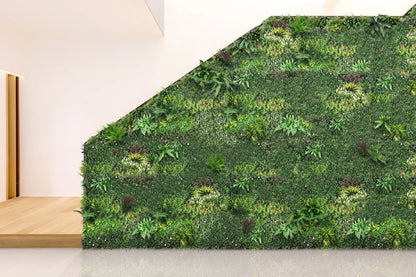YES4HOMES 5 SQM Artificial Plant Wall Décor Grass Panels Vertical Garden Tile Fence 1X1M Green - Mekamart Australia