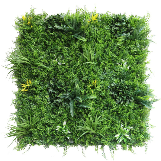 YES4HOMES 5 SQM Artificial Plant Wall Grass Panels Vertical Garden Tile Fence 1X1M Green - Mekamart Australia