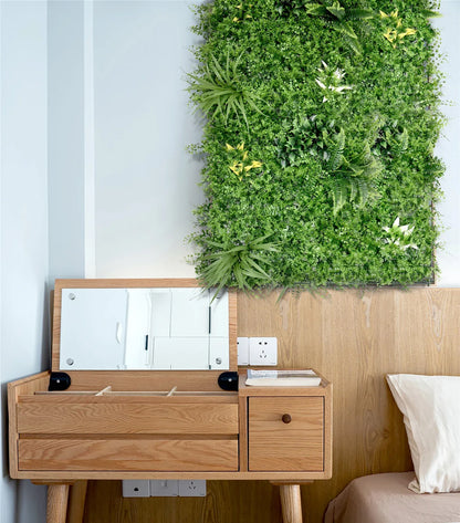 YES4HOMES 5 SQM Artificial Plant Wall Grass Panels Vertical Garden Tile Fence 1X1M Green - Mekamart Australia