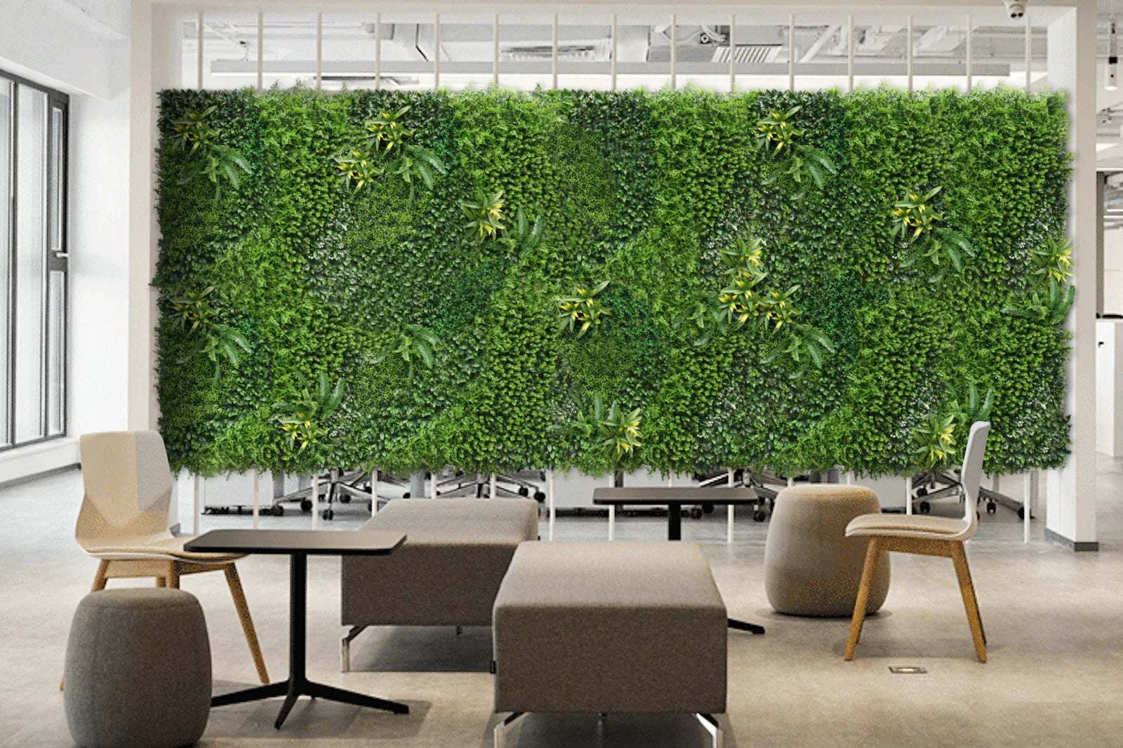 YES4HOMES 5 SQM Artificial Plant Wall Décor Grass Panels Vertical Garden Foliage Tile Fence 1X1M Green - Mekamart Australia