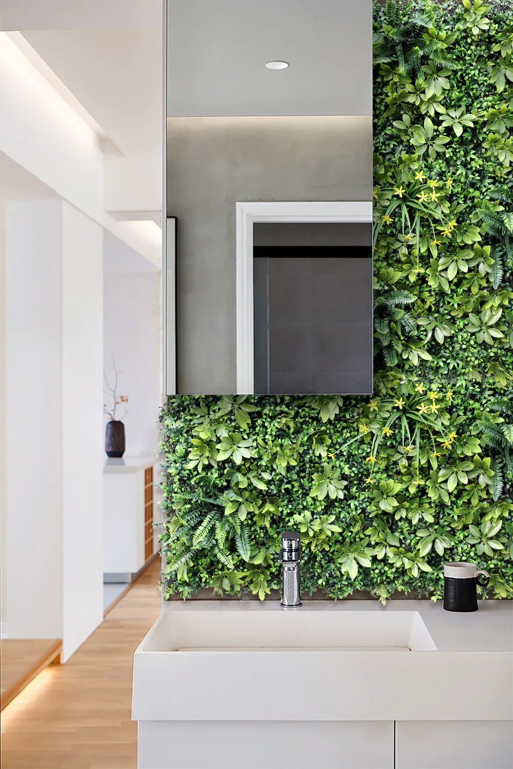 YES4HOMES 5 SQM Artificial Plant Wall Grass Panels Vertical Garden Foliage Tile Fence 1X1M Green - Mekamart Australia