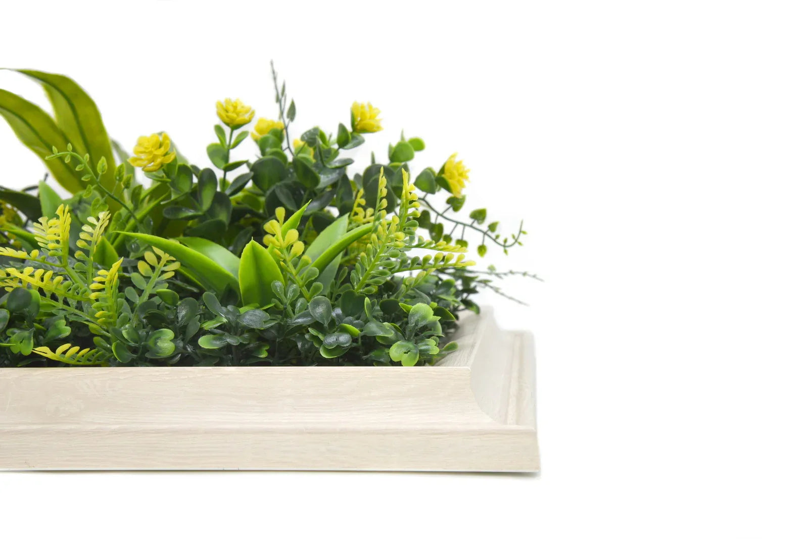 YES4HOMES 3D Green Artificial Plants Wall Panel Flower Wall With Frame Vertical Garden UV Resistant 33X33CM Flourishing Spring - Mekamart Australia